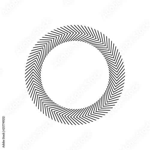 Burst  beams  rays geometric design circles. Vector illustration isolated on white background.