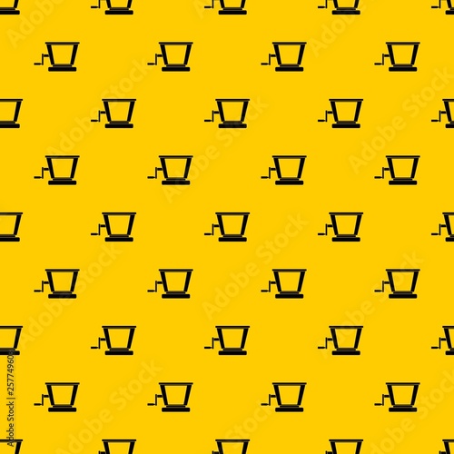 Old grape juicer pattern seamless vector repeat geometric yellow for any design