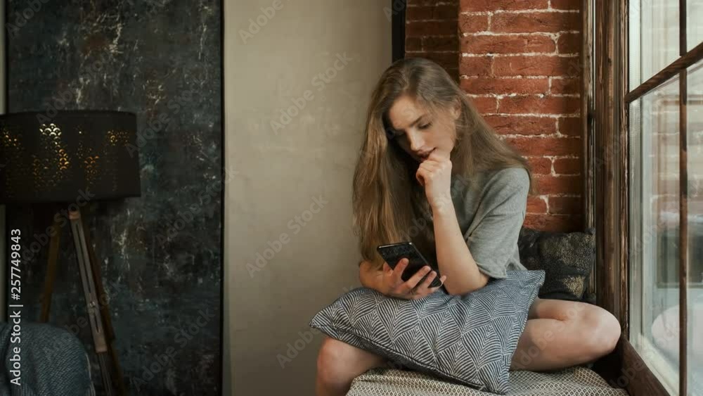 Use Of A Mobile Phone. Beautiful Young Woman. Use Of A Mobile Phone. Beautiful Young Woman.