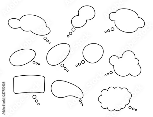 Speech bubbles vector illustration in flat style.