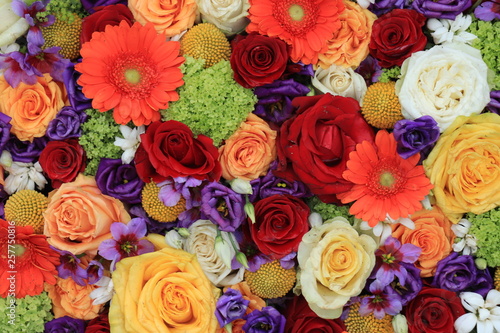 Colorful wedding flowers