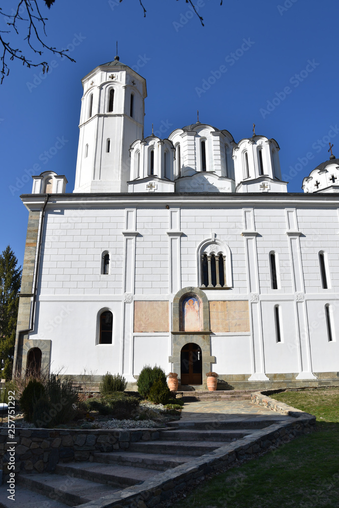 Fototapeta premium The Eastern Orthodox monastery of Venerable Prohor of Pcinja situated in Kozyak Mountain, South Serbia very close to the border with North Macedonia