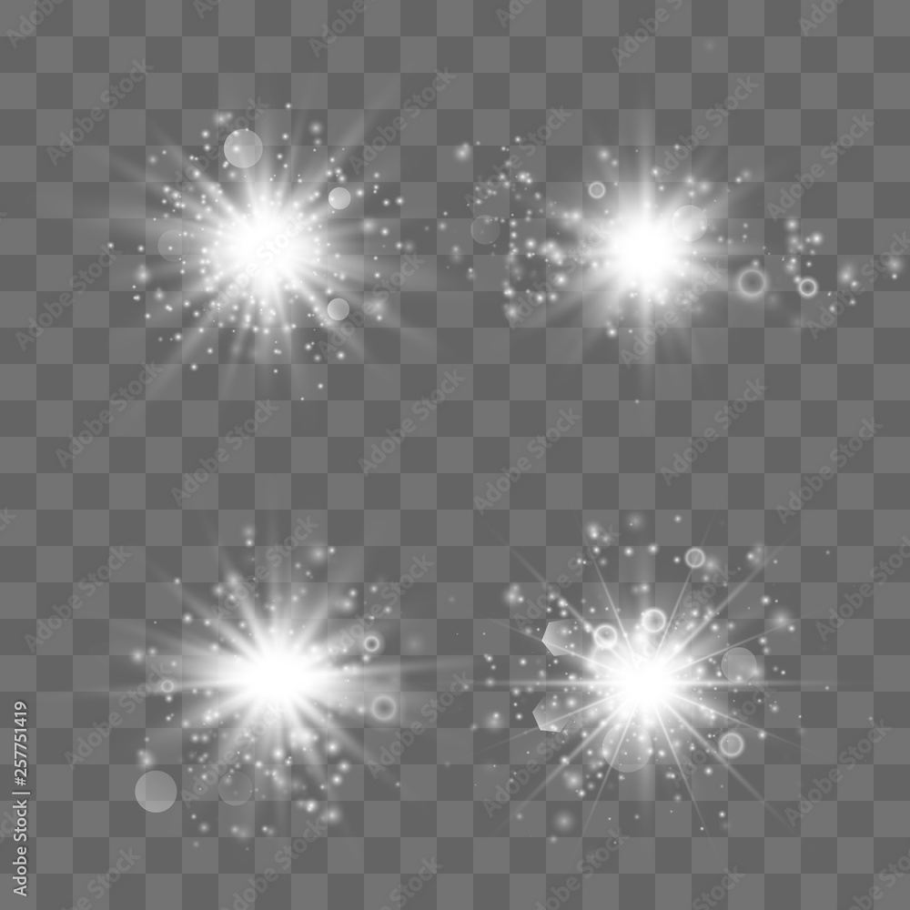 Set of glowing lights Set of glowing lights