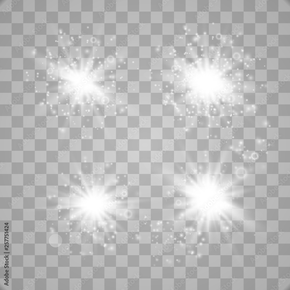 Set of glowing lights Set of glowing lights