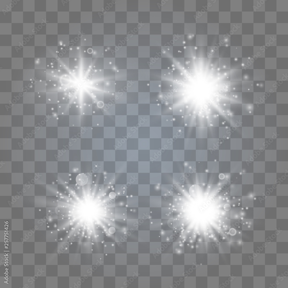 Set of glowing lights Set of glowing lights