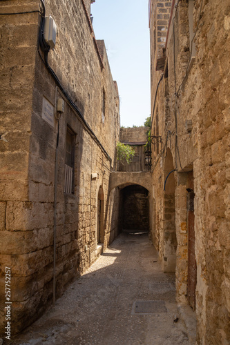 The streets of the Old Town  Rhodes . Rhodes Island  Greece.