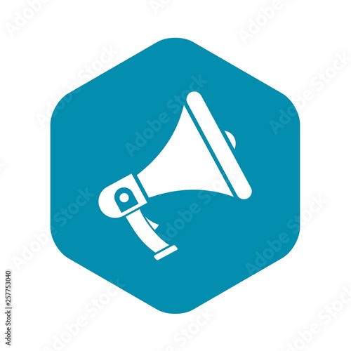 Megaphone icon in simple style isolated on white background