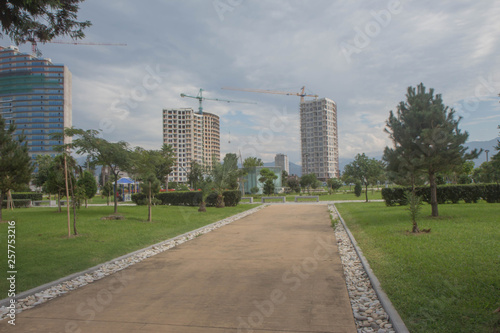Batumi city new boulevard promenade coastline situated not far from Batumi singing fountains