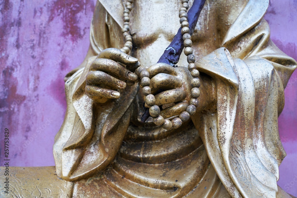 ten thousand buddhas monastery temple in hong kong in china in gold ten thousand buddhas monastery temple in hong kong in china in gold