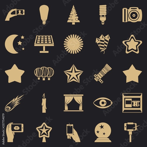 Spark icons set. Simple set of 25 spark vector icons for web for any design