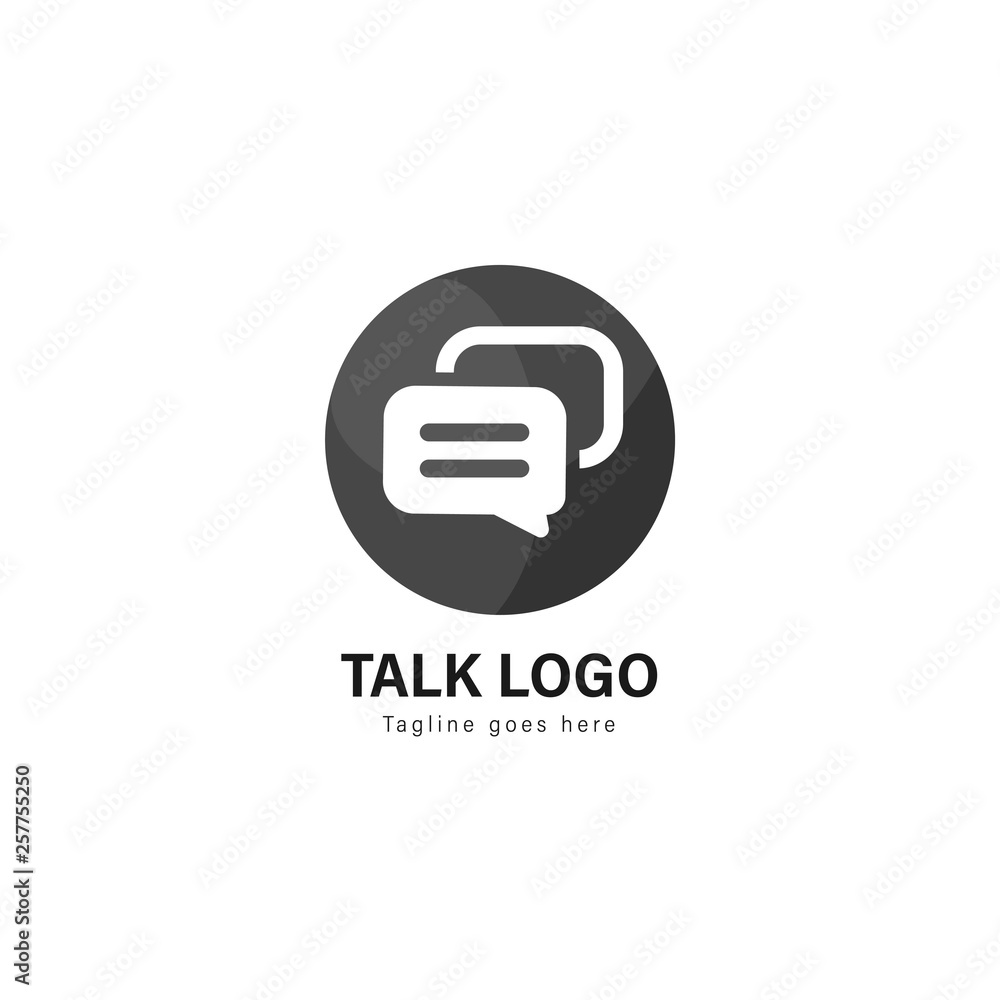 Talk logo template design. Talk logo with modern frame vector design Talk logo template design. Talk logo with modern frame vector design