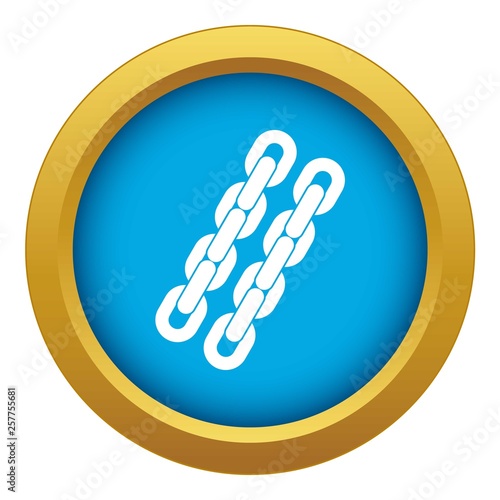 Chains icon blue vector isolated on white background for any design