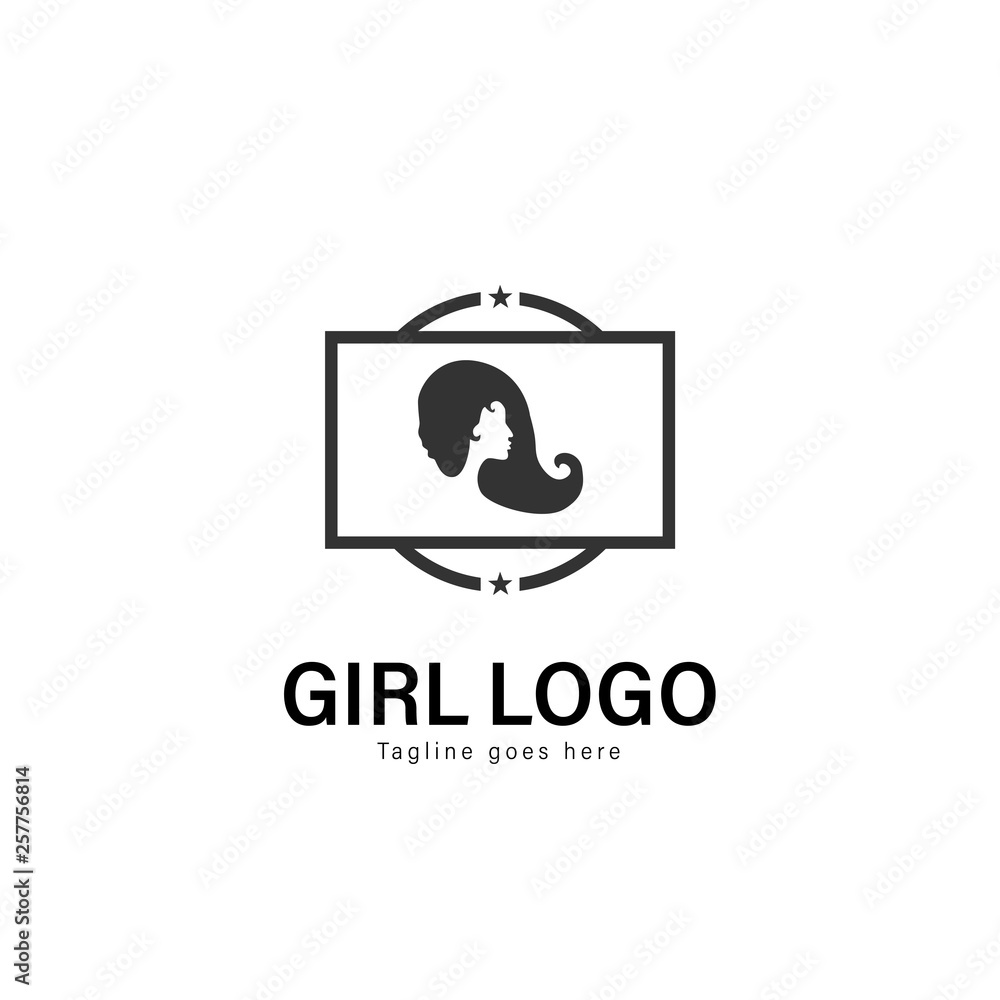 Beauty logo template design. Beauty logo with modern frame vector design