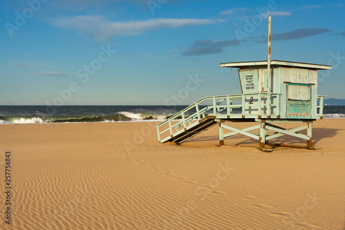 Lifeguard tower Hermosa beach California © one5zero