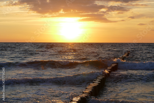 Poller im Meer an der Ostsee