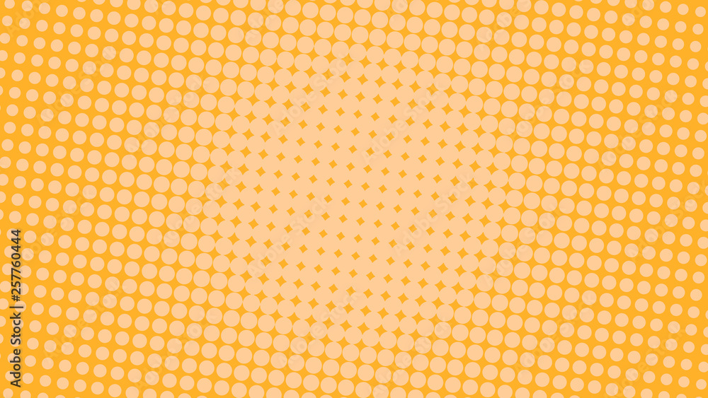 Abstract concept of yellow and orange pop art background with retro haftone dots design. Vector comic template for empty bubble, sale banner, illustration comic book design. Abstract concept of yellow and orange pop art background with retro haftone dots design. Vector comic template for empty bubble, sale banner, illustration comic book design.