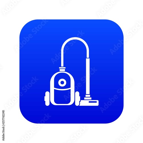 Vacuum cleaner icon digital blue for any design isolated on white vector illustration