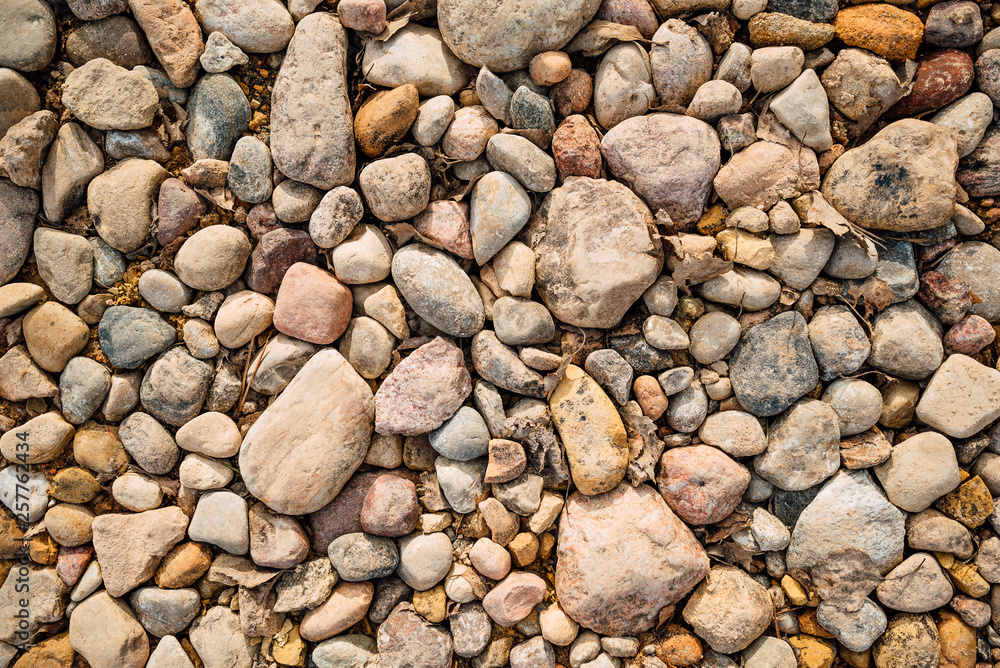 texture of rubble. stones on the road, top view texture of rubble. stones on the road, top view