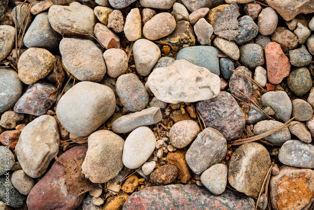 texture of rubble. stones on the road, top view texture of rubble. stones on the road, top view
