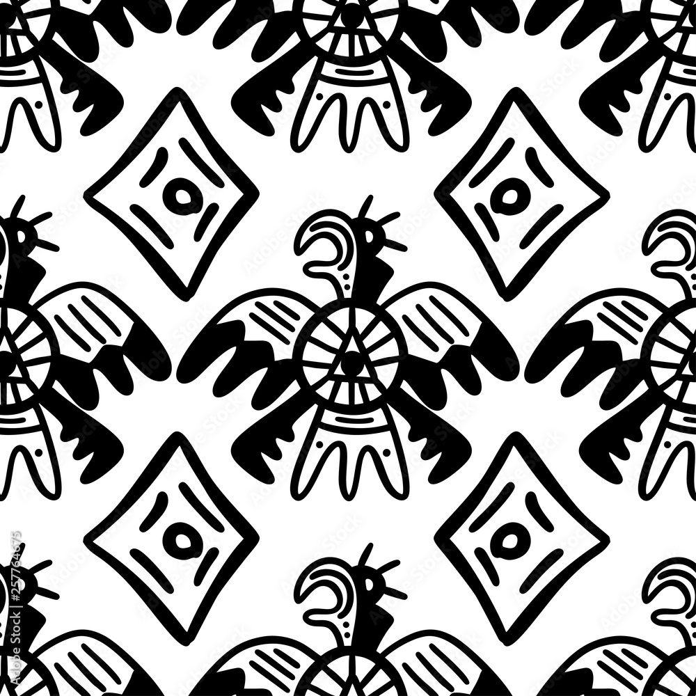 Seamless aztec vector pattern. Seamless aztec vector pattern.