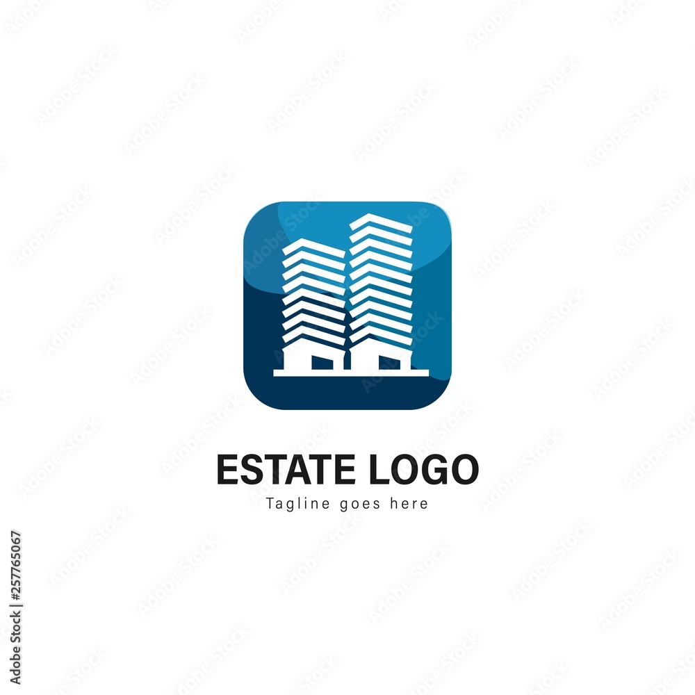 Real estate logo template design. Real estate logo with modern frame vector design Real estate logo template design. Real estate logo with modern frame vector design