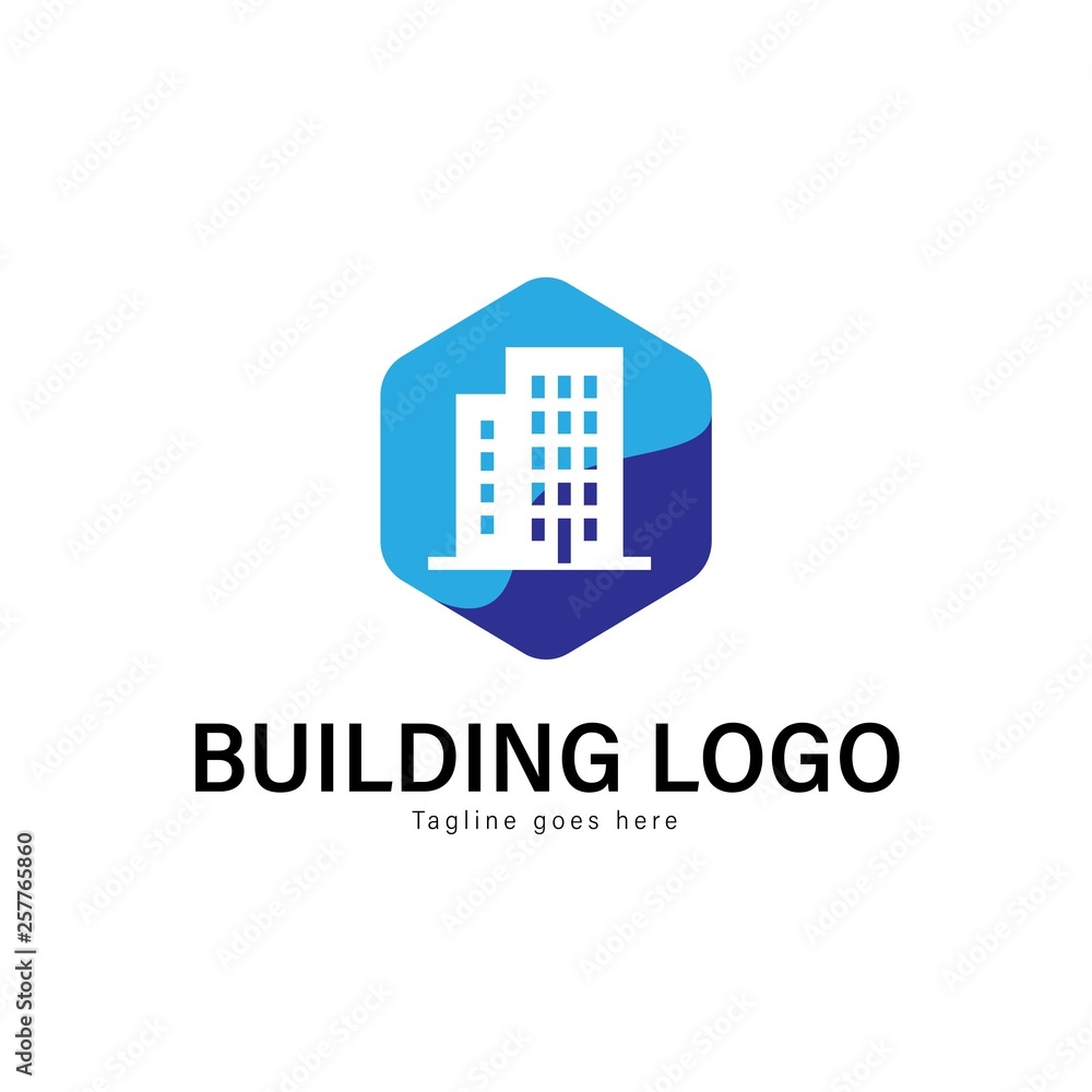 Building logo template design. Building logo with modern frame vector design Building logo template design. Building logo with modern frame vector design