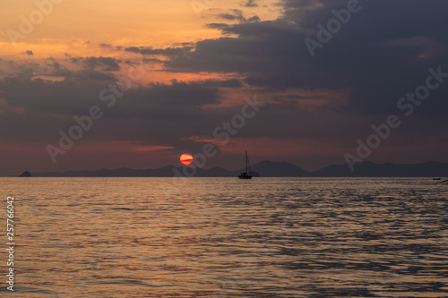 A typical scene in Ao Nang in Thailand photo