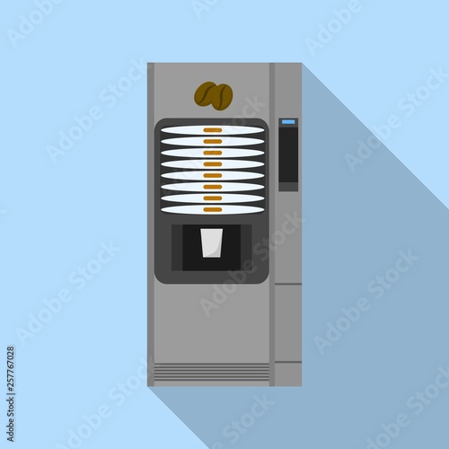 Coffee street machine icon. Flat illustration of coffee street machine vector icon for web design