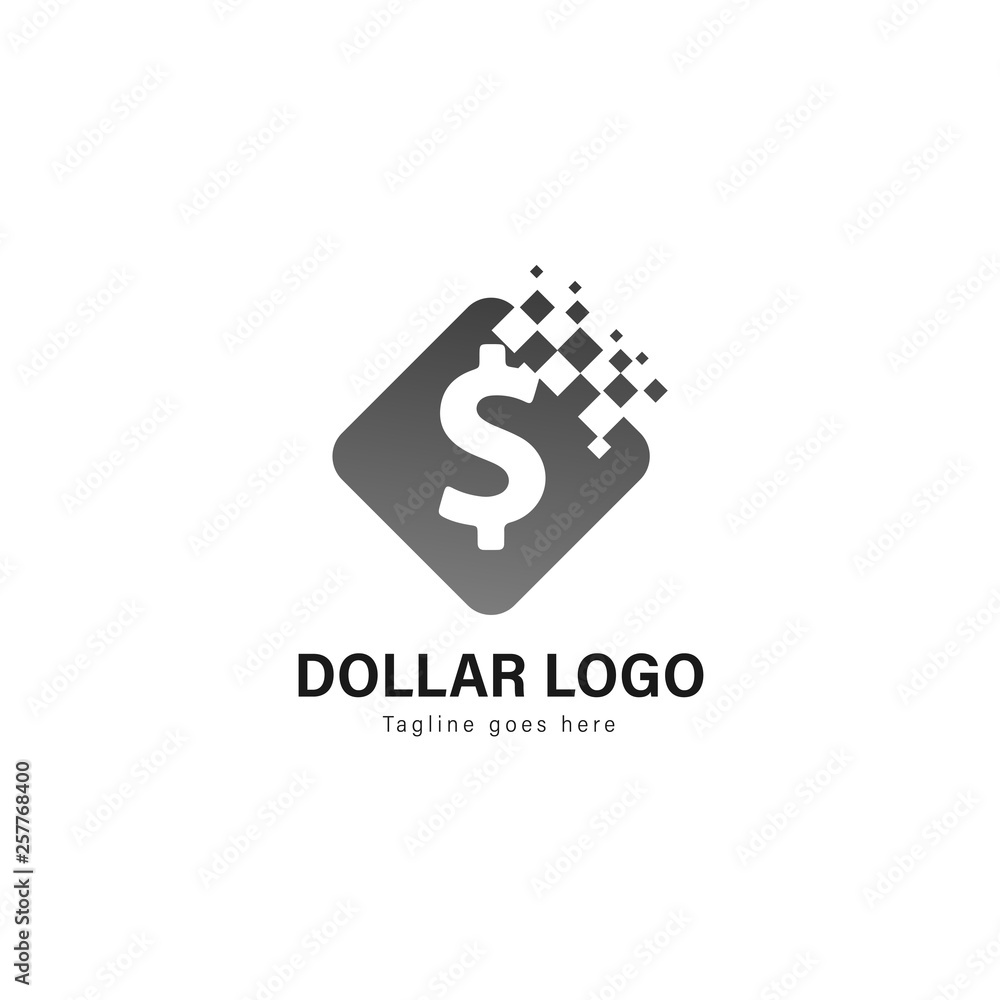 Money logo template design. Money logo with modern frame vector design Money logo template design. Money logo with modern frame vector design
