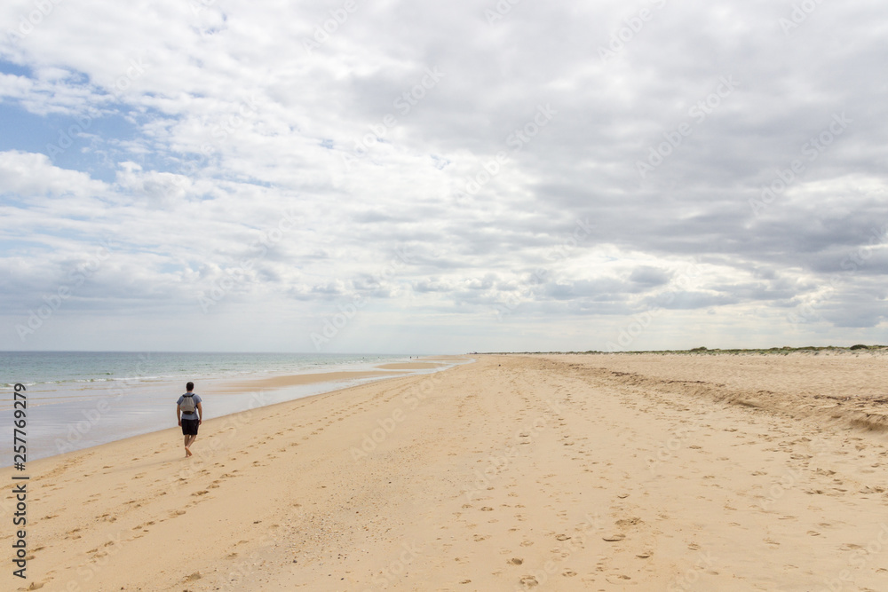 Beach of Tavira Island in Algarve (Portugal)