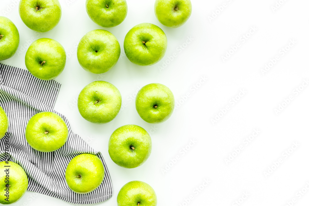 summer food with apples on light background top view mock up summer food with apples on light background top view mock up