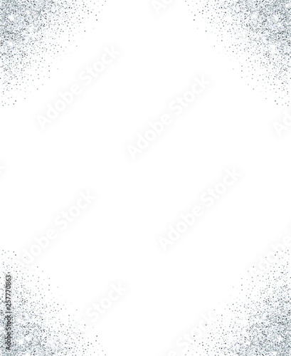 Silver glitter background template for your for holiday designs.