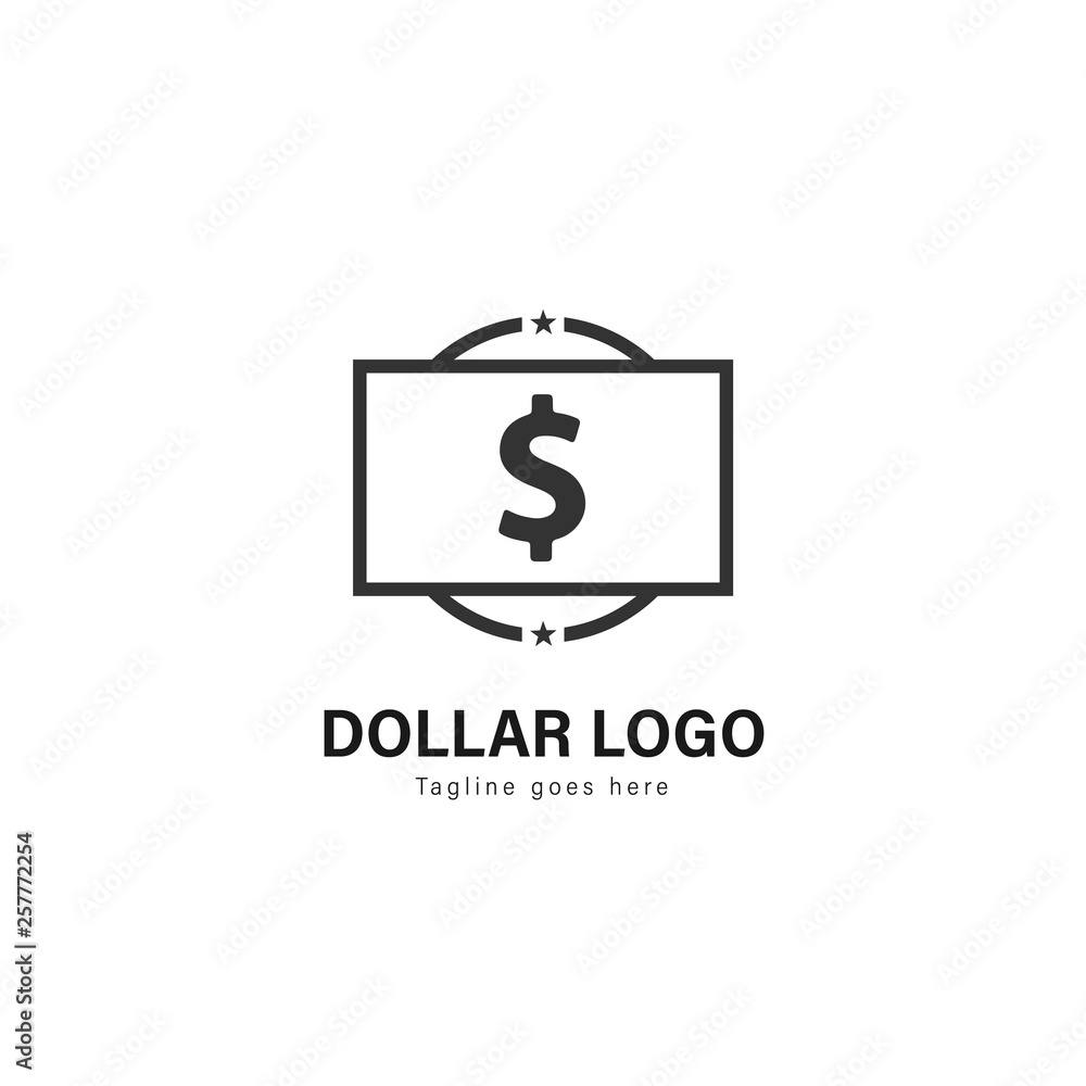 Money logo template design. Money logo with modern frame vector design Money logo template design. Money logo with modern frame vector design