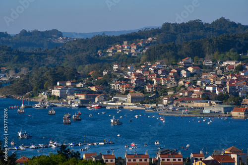 Vistas a la ría de Vigo. Galicia. España.