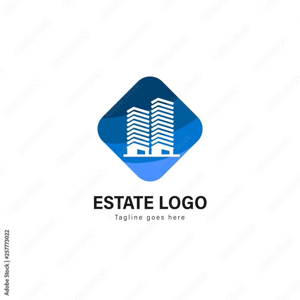 Real estate logo template design. Real estate logo with modern frame vector design Real estate logo template design. Real estate logo with modern frame vector design
