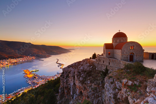 Monastery of St. Sava above Kalimnos town in Dodecanese, Greece. photo