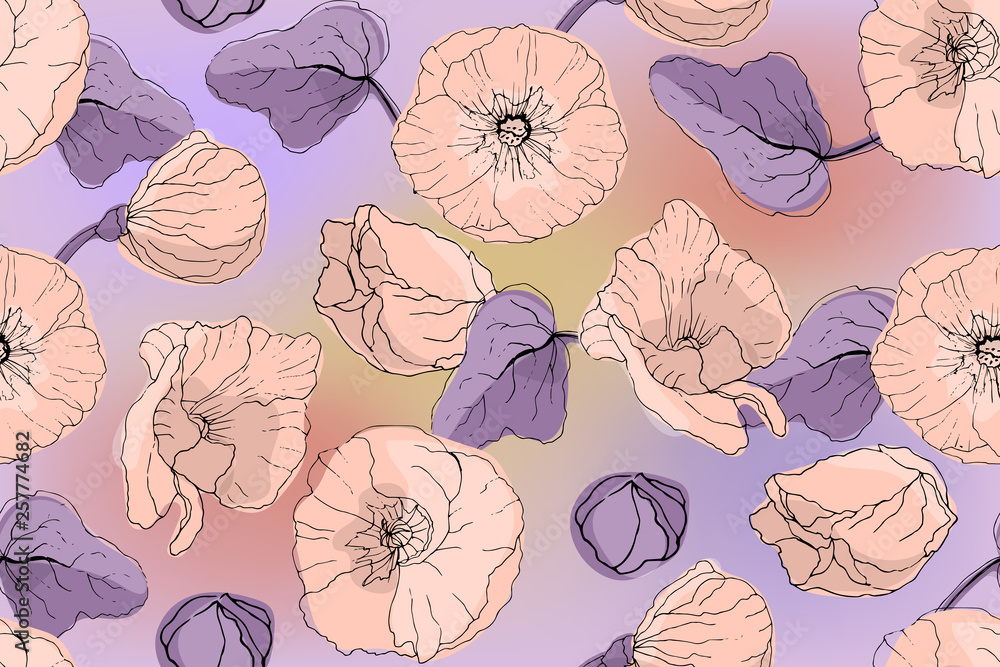 Art floral vector seamless pattern. Art floral vector seamless pattern.