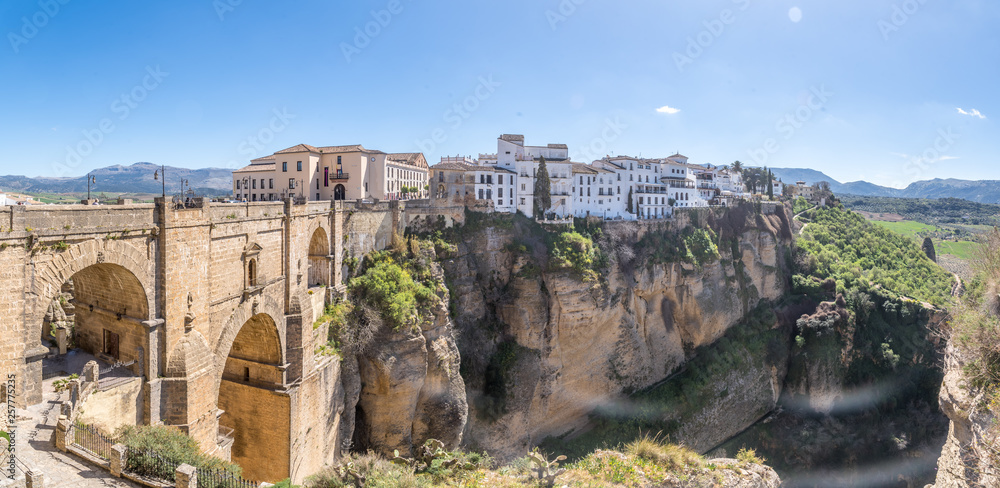 Ronda view of the famous bridge in Andalusia Spain