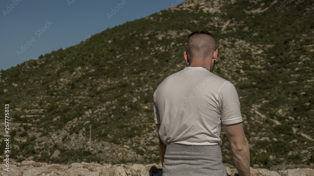 Naklejka premium Retrato de montaña