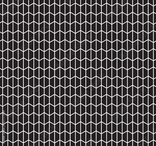 Seamless abstract geometric Art Deco chevron angled lattice trellis pattern