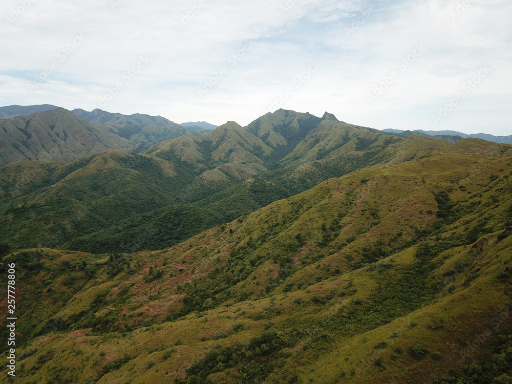 View of a beautiful mountain range on the continental divide in Centra Panama