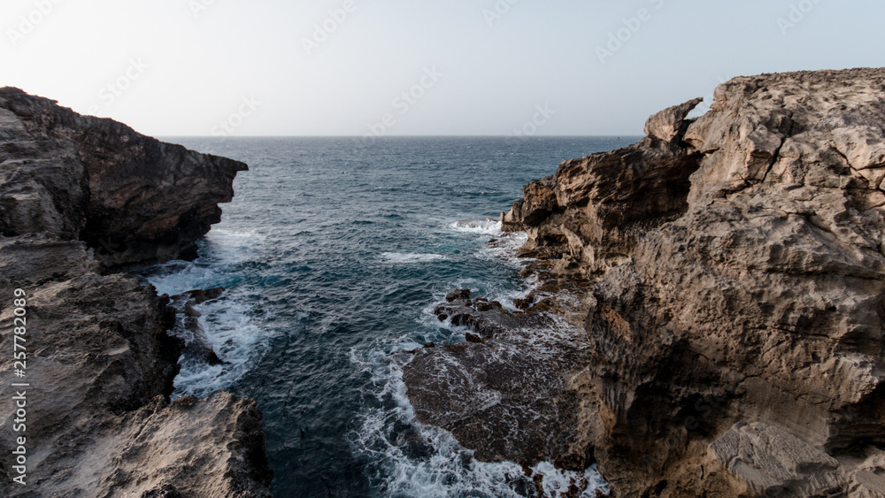 sea and rocks in cueva del indio Arecibo