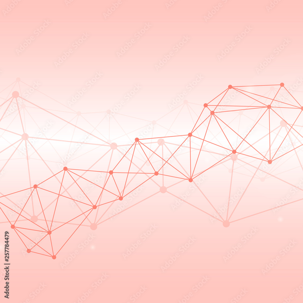 Pink neural network illustration Pink neural network illustration