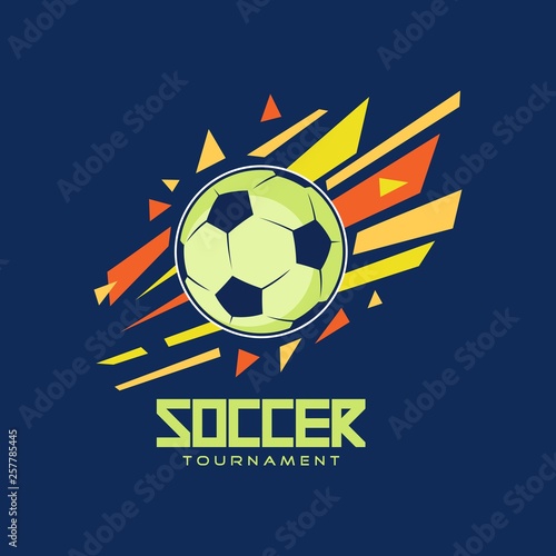 Football or soccer tournament logo design