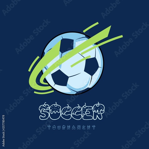 Football or soccer tournament logo design
