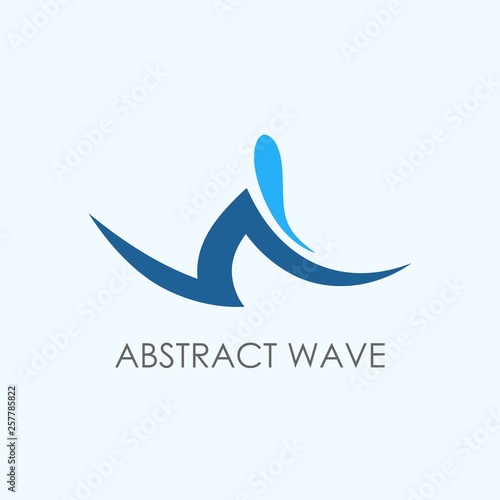Abstract wave logo template