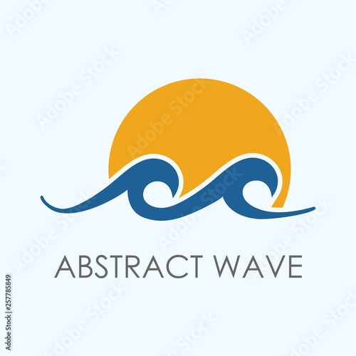 Abstract wave logo template
