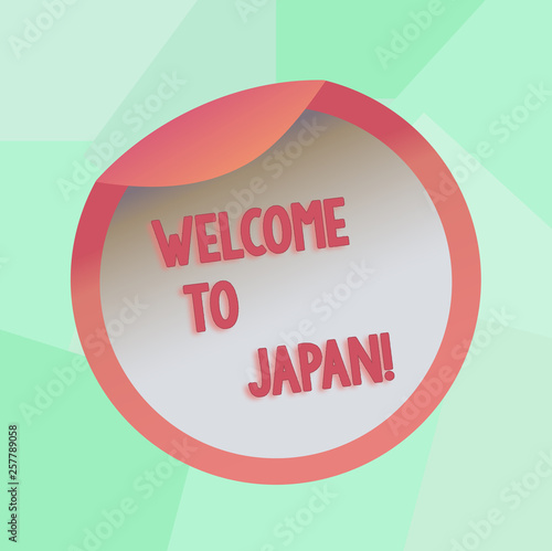 Conceptual hand writing showing Welcome To Japan. Concept meaning Arriving to Asian modern country different culture Bottle Packaging Lid Carton Container Easy to Open Cover