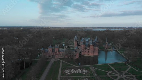 Aerial shot of medieval fortress photo