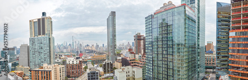 Panoramic photo of Long Island City with Manhattan in the background New York USA